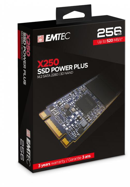 Image du produit Emtec Disque dur SSD X250 256 Go M.2 2280 SATA III (ECSSD256GX250) (256 Go, M.2 2280)