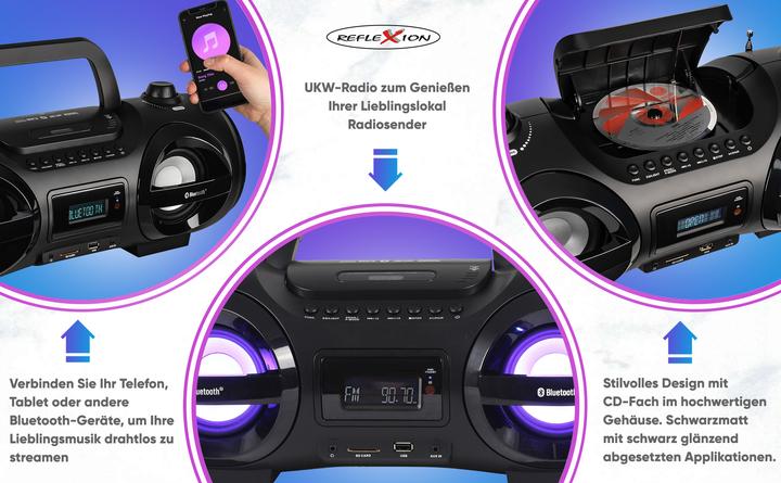 Produktbild Reflexion CDR900BT Tragbarer CD-Player (Bluetooth)