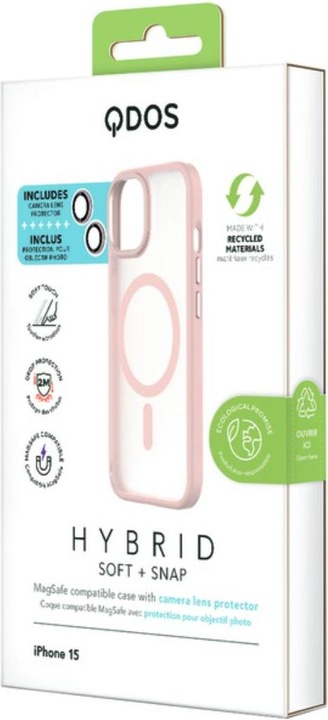 Immagine prodotto QDOS Coque Hybrid Soft Snap (Magsafe) Rose Obiettivo per fotocamera Iphone 15 (Apple iPhone 15)