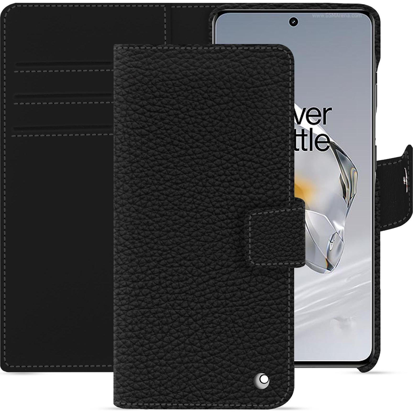 Noreve Lederschutzhülle Oneplus 12 (OnePlus 12), Smartphone Hülle, Schwarz