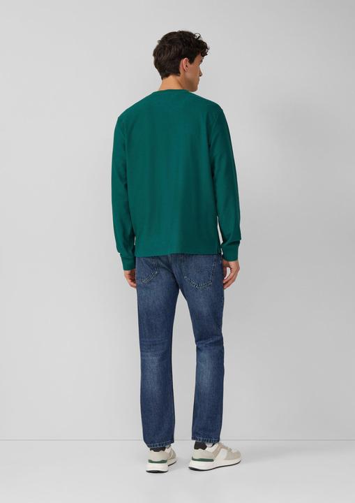 Produktbild s.Oliver Sweatshirt Leichtes Sweatshirt mit Rippstruktur und Logo (M)