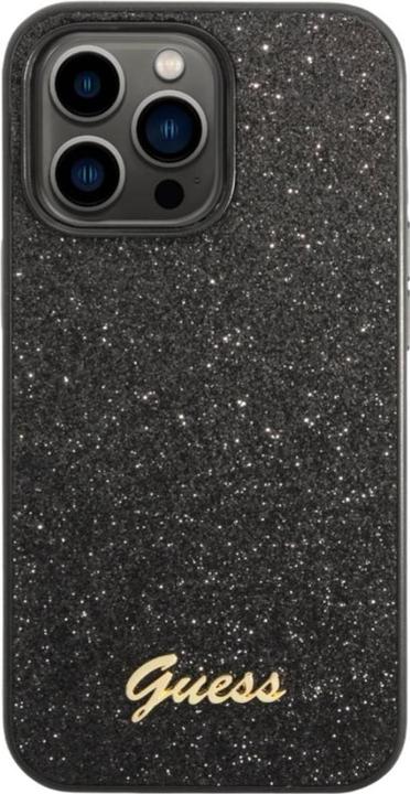 Produktbild Guess GUHCP14XHGGSHK iPhone 14 Pro Max 6,7" czarny/black hard case Glitter Script (Apple iPhone 14 Pro Max)