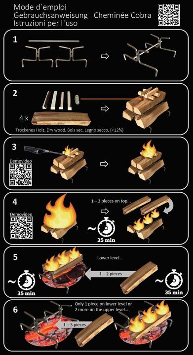 Actual product image Swiss Cobra Burning stand (1 x 17.5 x 33.5 cm)