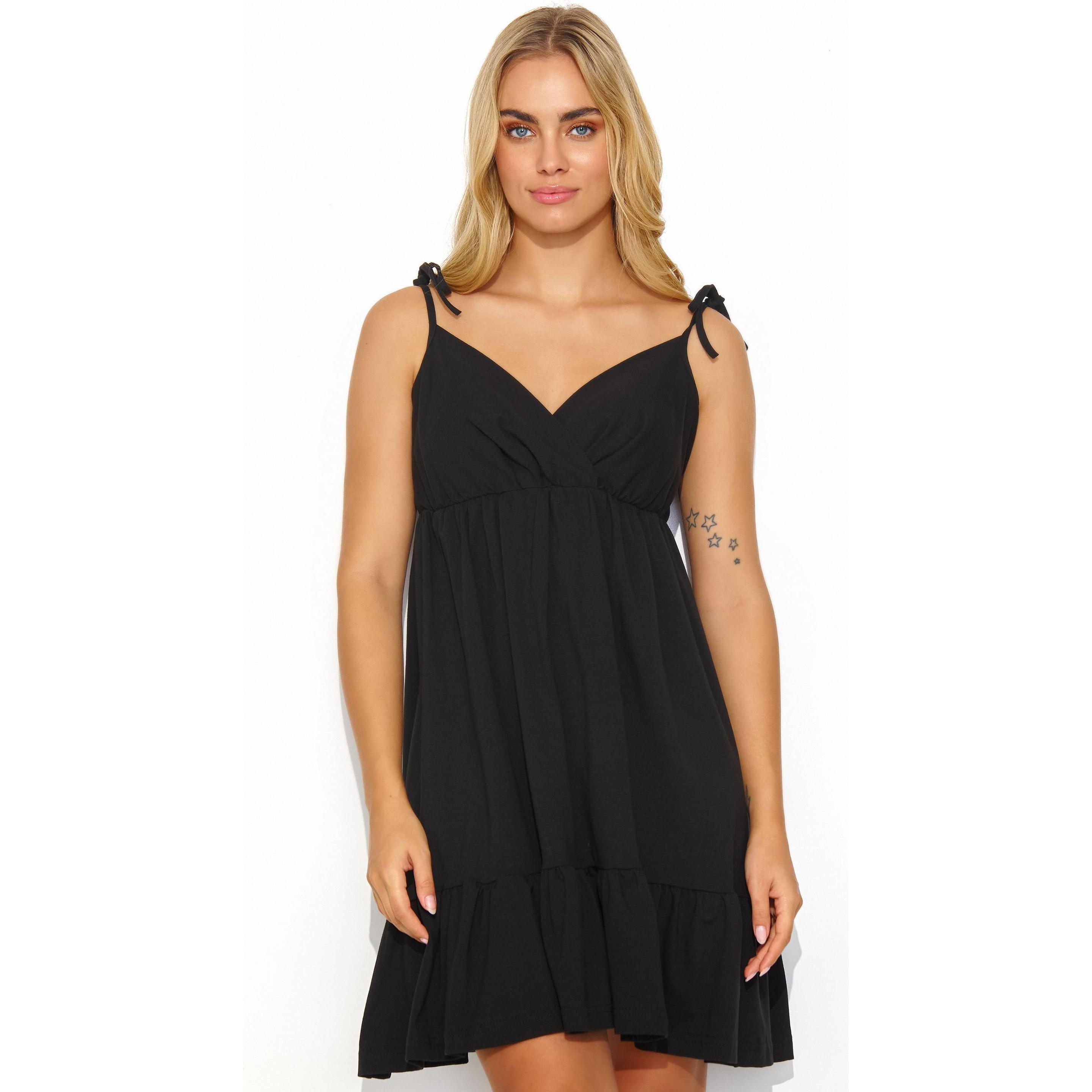 Makadamia, Damen, Kleider, Alltagskleid model, Schwarz, (38)