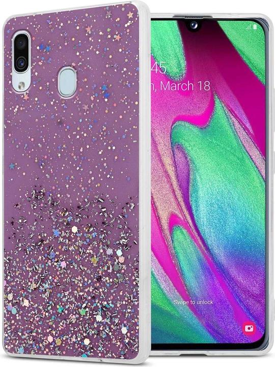 Actual product image Cadorabo TPU cover sparkling glitter (Samsung Galaxy A40)