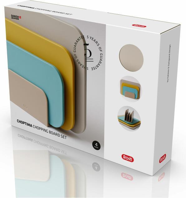 Productafbeelding Rosti Choptima 3-delige Snijplankenset, Blauw-Groen/Beige/Geel