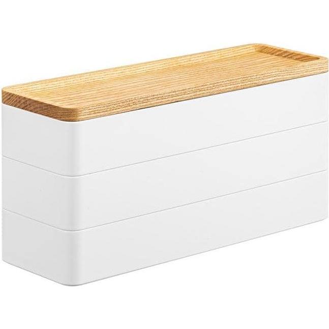 Yamazaki, Uhrenbox + Schmuckaufbewahrung, Accessoire Ablage, Weiss