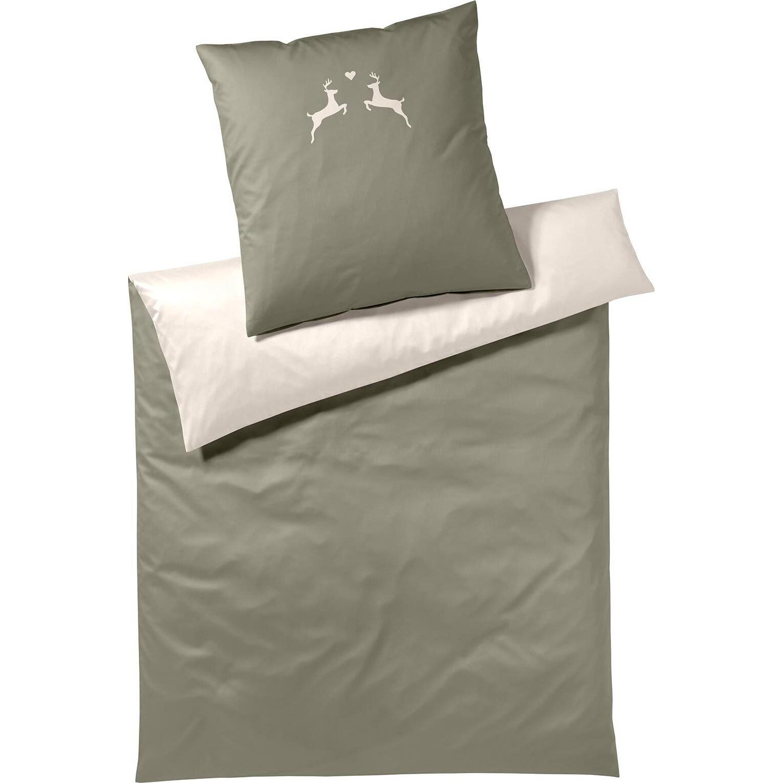 Elegante, Bettwäsche, Alpenchic Hirsche (Bettwäsche Set, 135x200 cm + 80x80 cm)