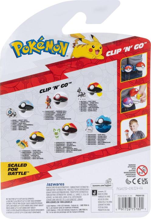 Actual product image Pokémon - Clip N Go Cyndaquil with Level Ball - (PKW4150)