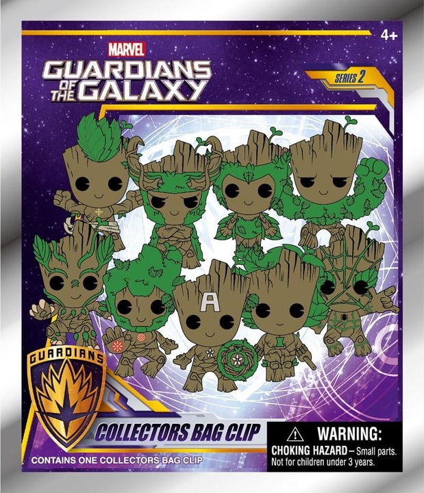 Actual product image Monogram Int. Guardians of the Galaxy PVC bag tag Groot Series 2 Display (24)