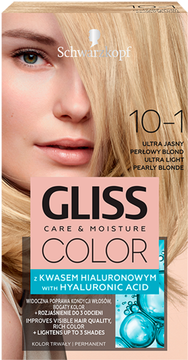 Schwarzkopf Gliss Color Hair Dye 10-1 Ultra Light Pearl For light hair (10-1 Ultra Light Pearl For light hair)