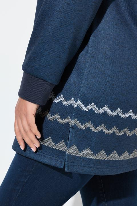 Immagine prodotto Laurasøn Pullover lungo in maglia e pile con stile norvegese, cappuccio e maniche lunghe (54)