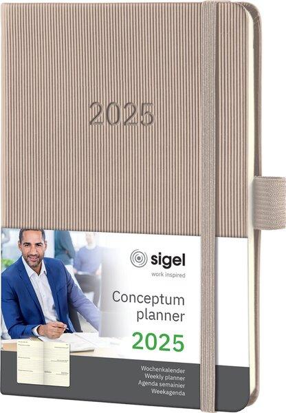 Immagine prodotto Sigel Calendario settimanale 2025 C2561 1W/2S taupe 15,1x10,8cm (108 x 151 mm, Tedesco)