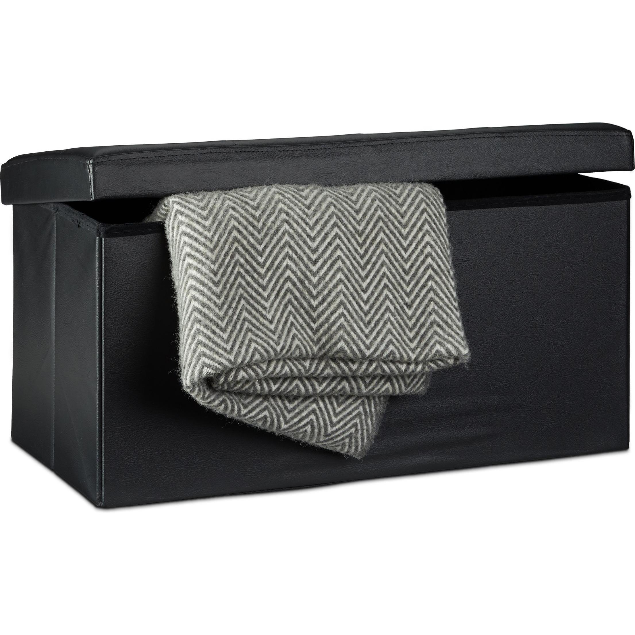 Relaxdays, Sitzbank, Sitzbank Stauraum (76 cm)