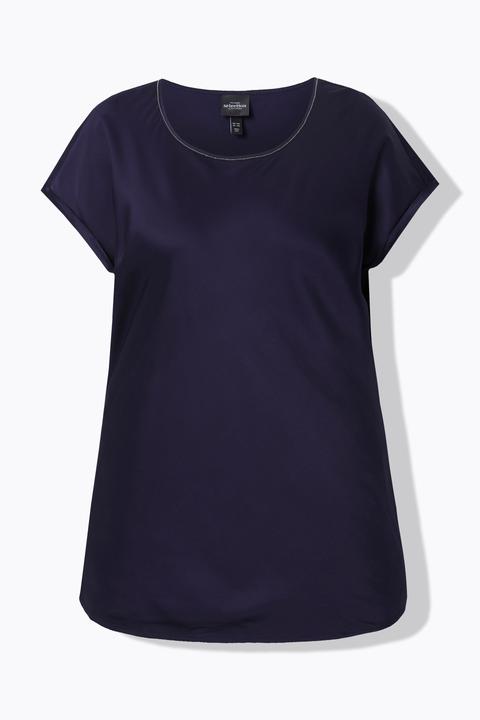 Actual product image Ulla Popken Cap Sleeve Satin Blouse (54)