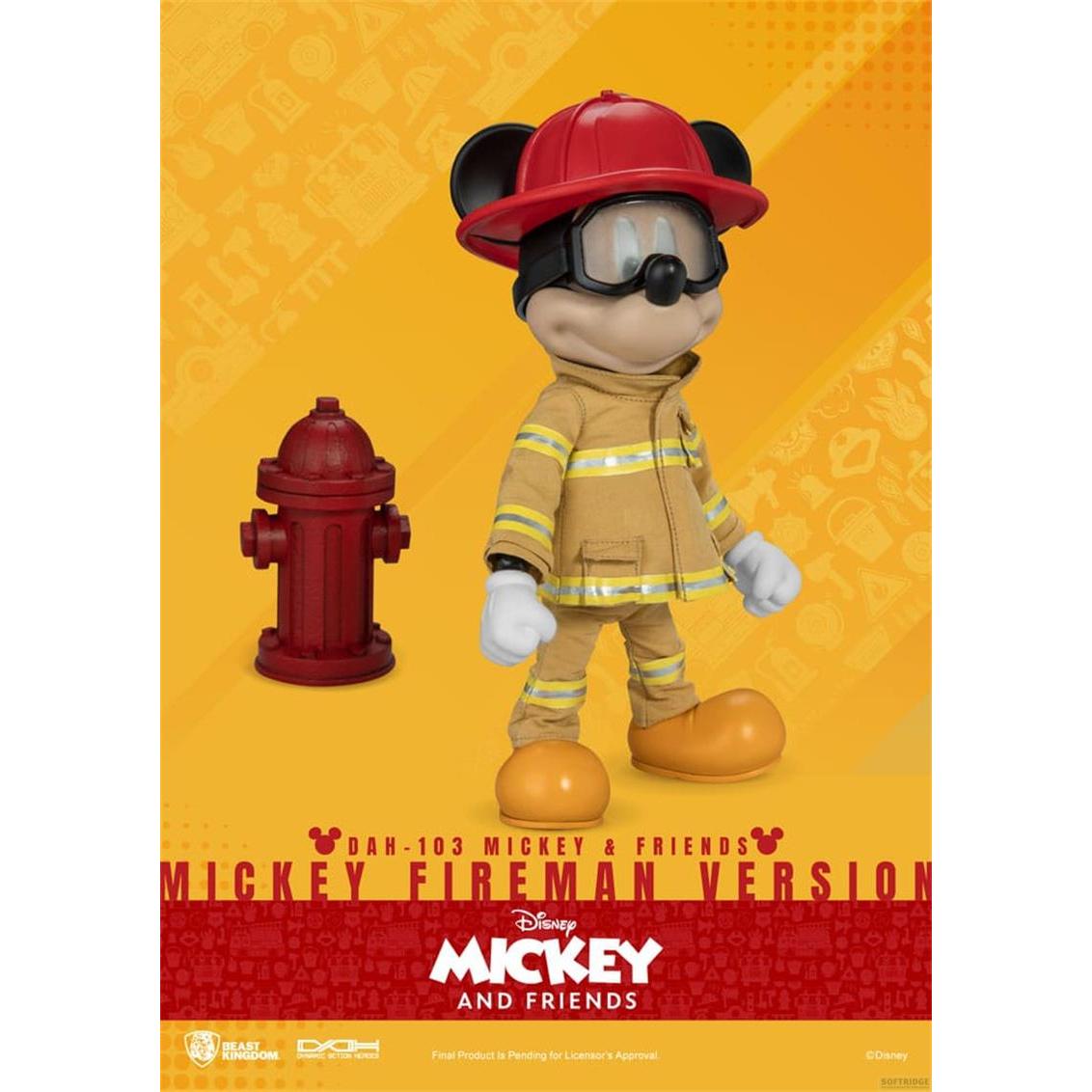 Thumbnail - Beast Kingdom Mickey & Friends Dynamic 8ction Heroes Actionfigur 1/9 Mickey Fireman Ver. 24 cm