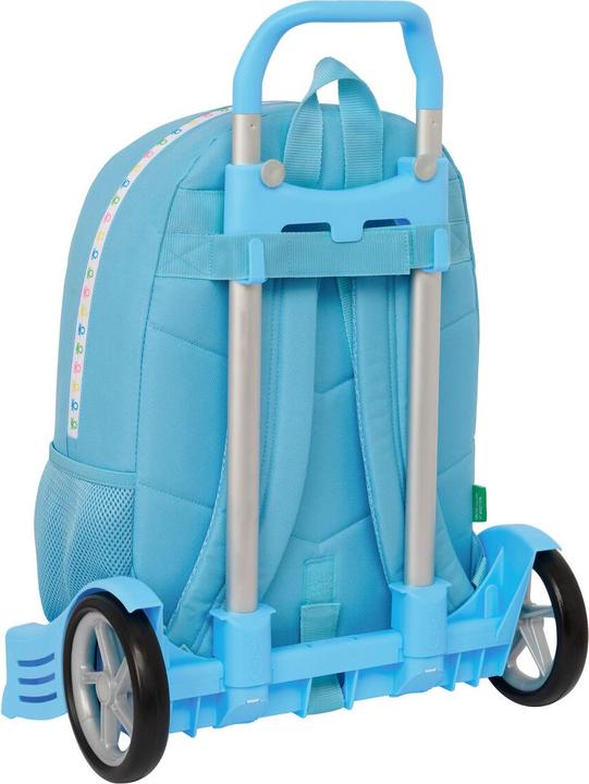 Produktbild Benetton Schulrucksack mit Rädern Spring Himmelsblau 30 x 46 x 14 cm