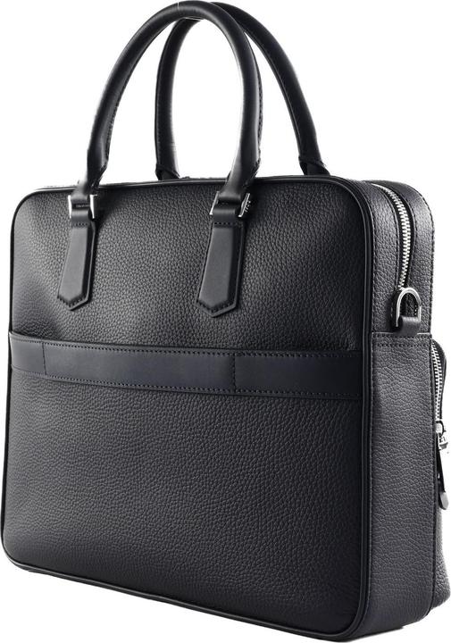 Actual product image BOSS Leren Business tas Schoudertas New Crosstown Document Case Darkgrey Donkergrijs