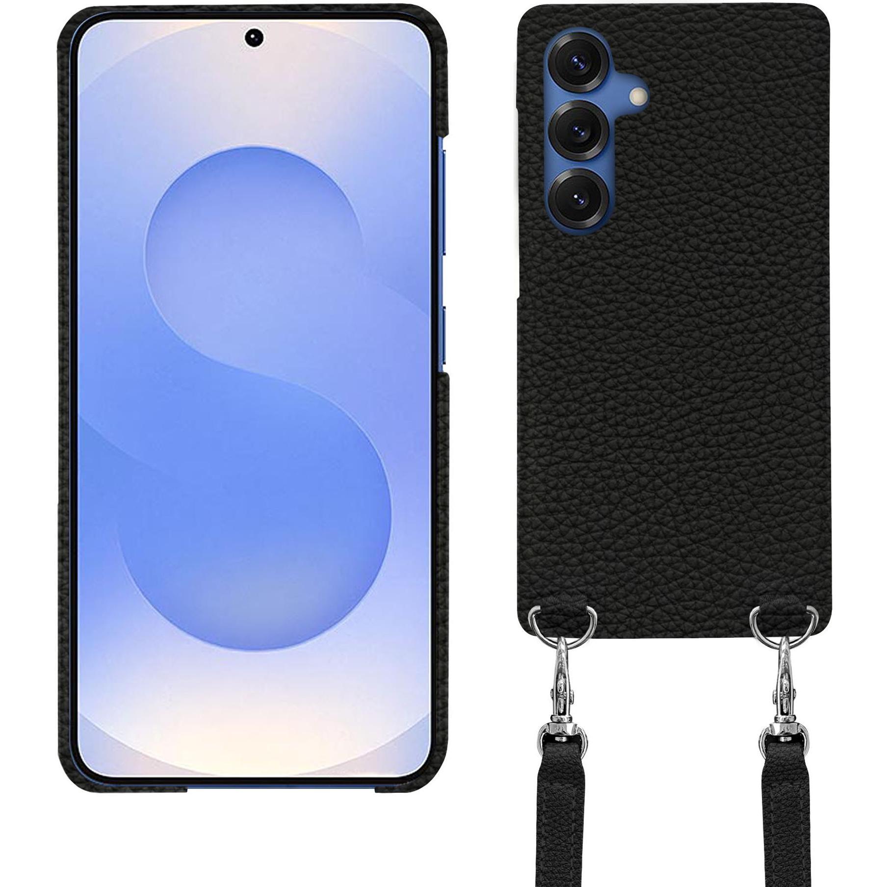 Noreve Schutzhülle mit Schulterriemen Samsung Galaxy S25 (Samsung Galaxy S25), Smartphone Hülle, Schwarz