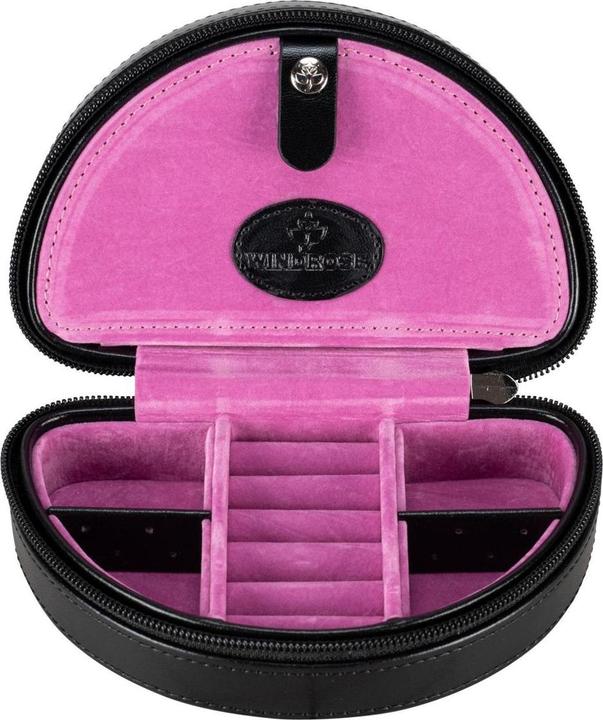 Produktbild Windrose 803924.09 - Kleines Schmucketui mit Reisverschluss Merino Moda schwarz