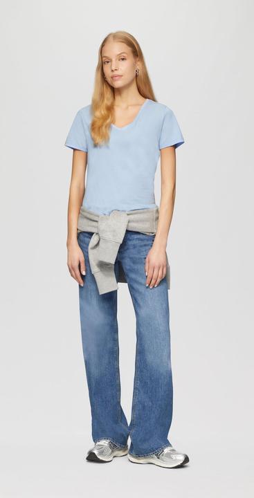 Actual product image S.Oliver T-Shirt Baumwollshirt mit V-Ausschnitt (L)
