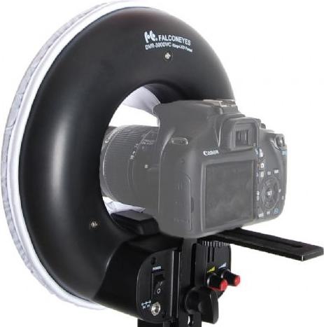 Produktbild Falcon Eyes Bi-Color LED Ringlampe Dimmbar DVR-300DVC auf 230V