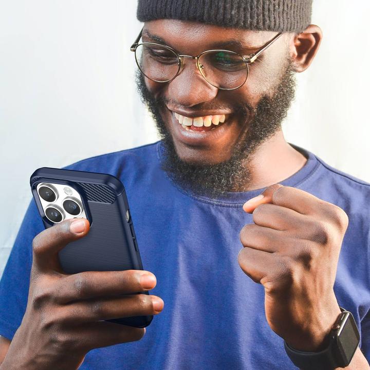 Image du produit Cadorabo Housse pour Apple iPhone 14 PRO en TPU Ultra Slim Carbone Inox Style Combi (Apple iPhone 14 Pro)