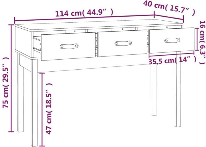 Actual product image vidaXL Ovtsa (114 x 40 x 75 cm)