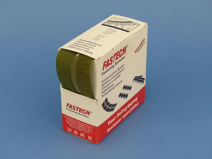 Produktbild Fastech Klettband-Box Olive (25 mm)