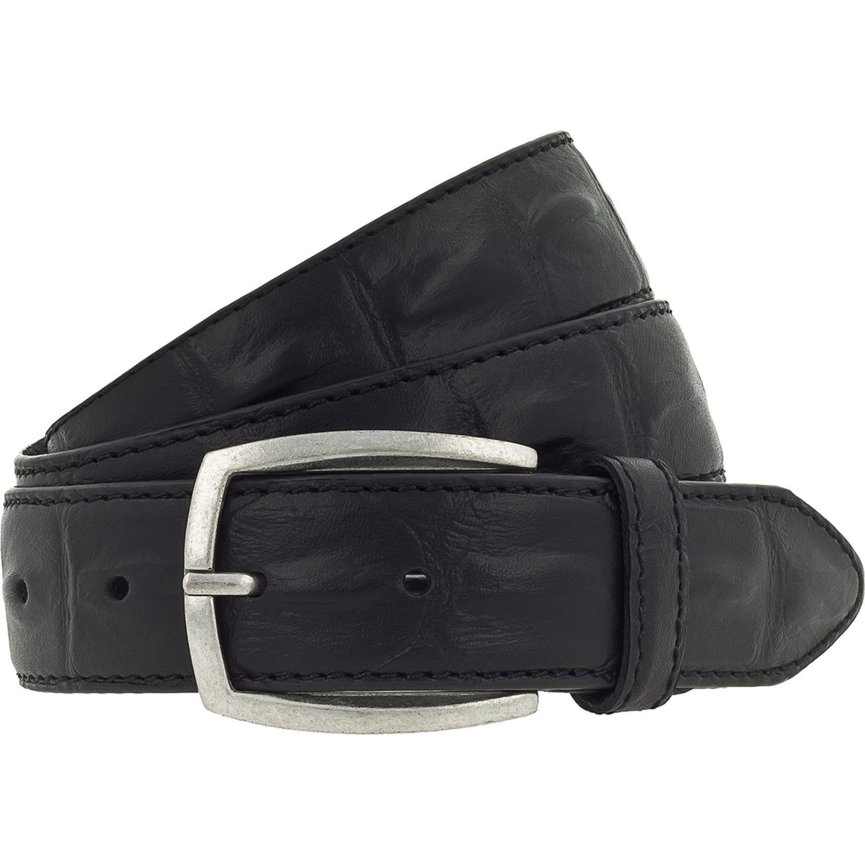 Vanzetti, Herren, Gürtel, Gürtel Leder, Schwarz, (115)