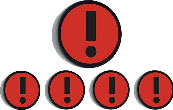 Immagine prodotto smiT Calamita rotonda ATTENTION, Ø 35 mm, conf. da 10 pz., verde.