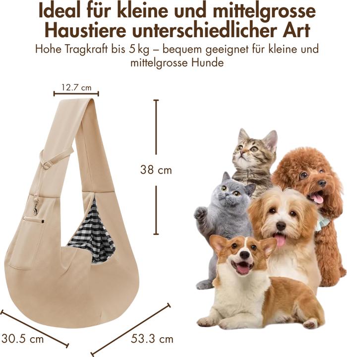 Immagine prodotto Suba Hundetragetasche (Cane, Riflettori, Lavabile)