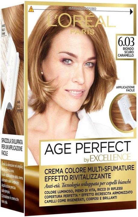 L'Oréal Paris Excellence Age Perfect Haarfärbemittel 6.03 Dunkelblond Karamell (6.03 Dunkelblond Karamell)