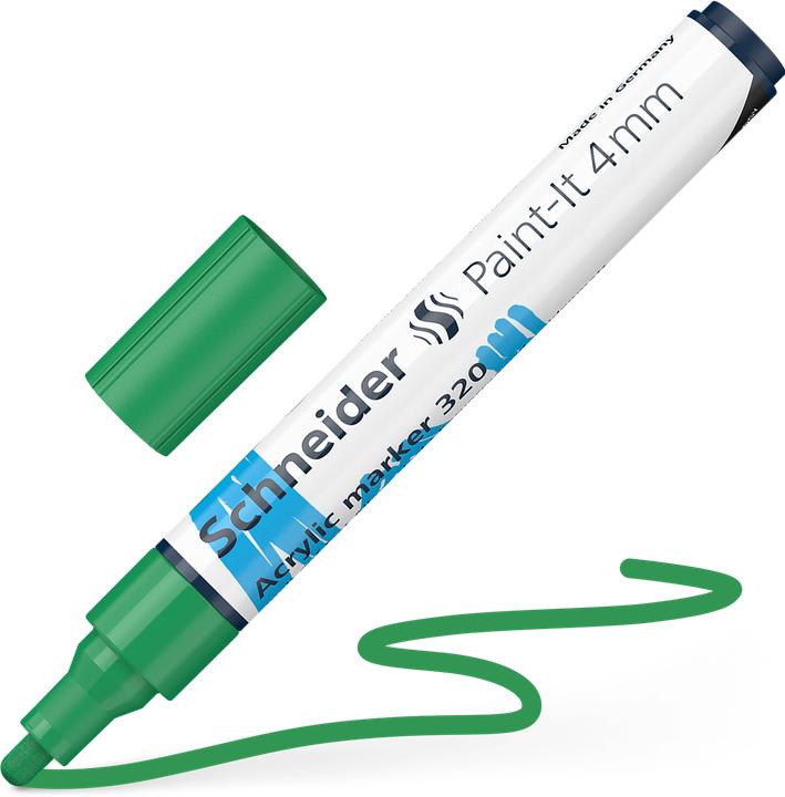 Produktbild Schneider Acrylmarker Paint-it 320, 4 mm, grün sp. (Grün, 4 mm, 1 x)