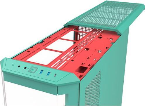 Actual product image Thermaltake "View 600 TG Mint Strawberry" (ATX, mATX, Mini-ITX)