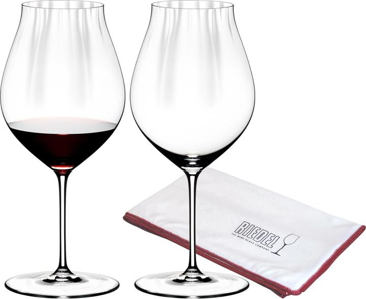 Actual product image Riedel Performance Pinot Noir glasses including polishing cloth (83 cl, 2 Glasses, Red wine glasses)