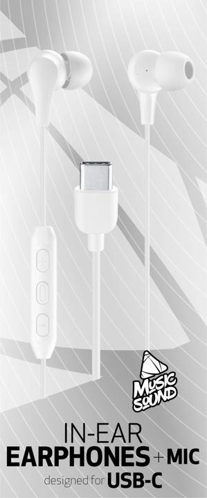 Actual product image Music Sound Color In-Ear Usb-c (No noise cancellation, Cable)