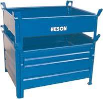 Immagine prodotto Heson-Werk Contenitori impilabili in lamiera d'acciaio, design basso, pareti chiuse