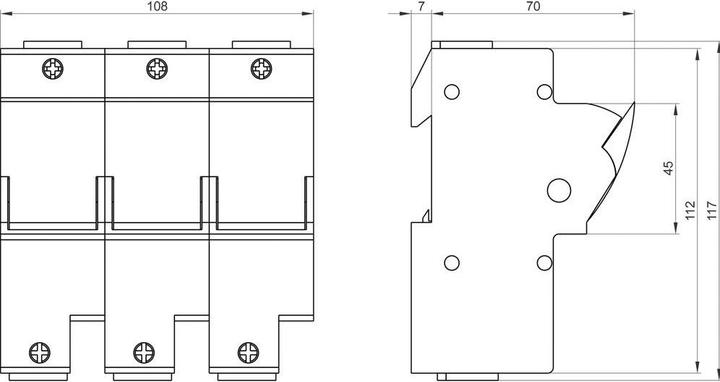 Produktbild Siemens Sicherungshalter 3p 21x57mm 3NW7531-3HG (30 A)