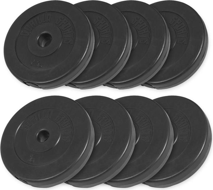 Gorilla Sports Weight plate set (4 x 2.5 kg, 4 x 5 kg)