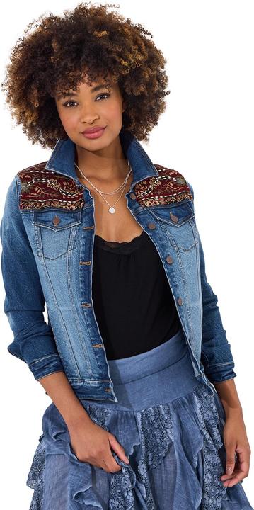 Actual product image Joe Browns LIMITED EDITION Customised Beaded Back Denim Jacket (40)