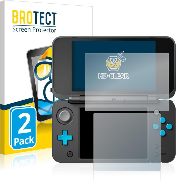Productafbeelding BROTECT Schermbeschermer Schermbeschermfolie Helder Transparant (2 Stuk, 2DS XL)