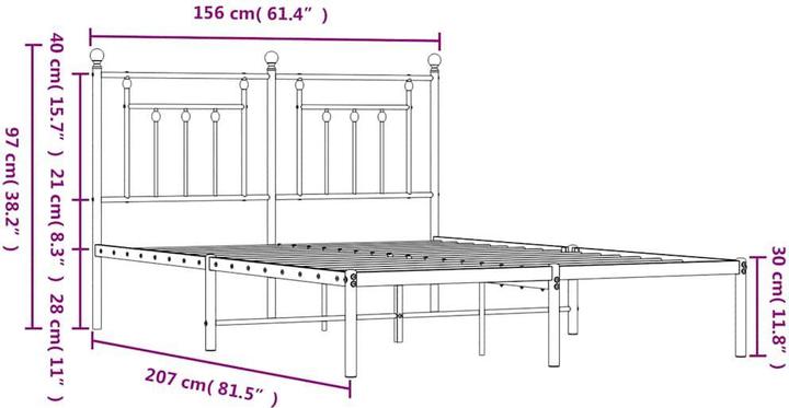 Produktbild vidaXL Bettgestell (150 x 200 cm)
