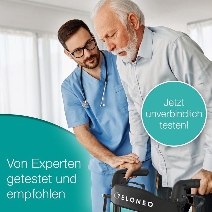 Actual product image Aktivshop Outdoor Rollator mit Luftbereifung, Silber