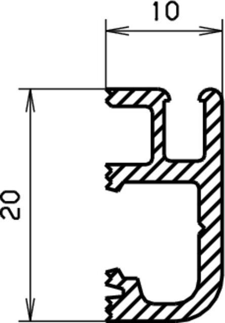 Produktbild Hebgo Sanierungsprofil 124 10x20mm Aluminium eloxiert