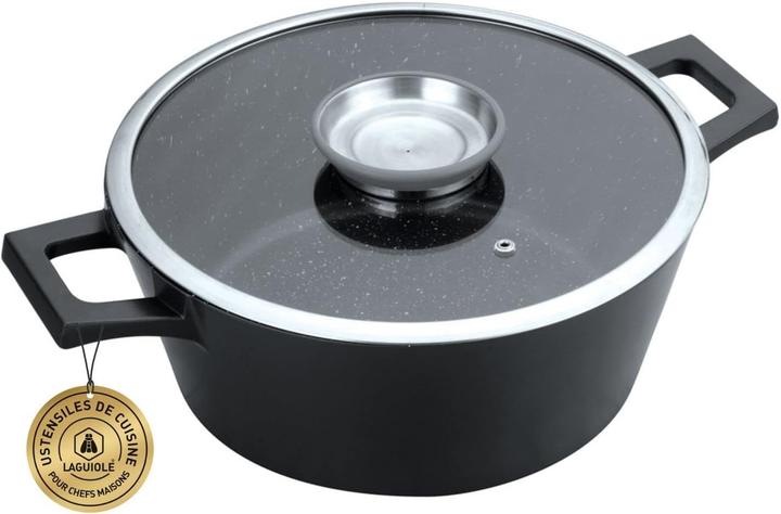 Productafbeelding Laguiole Cooking pan 28 cm black nonstick coating Greblon C2 induction MAESTRO (Koekenpan, Aluminium)