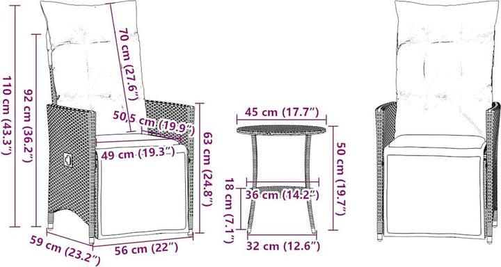 Produktbild vidaXL Bistroset