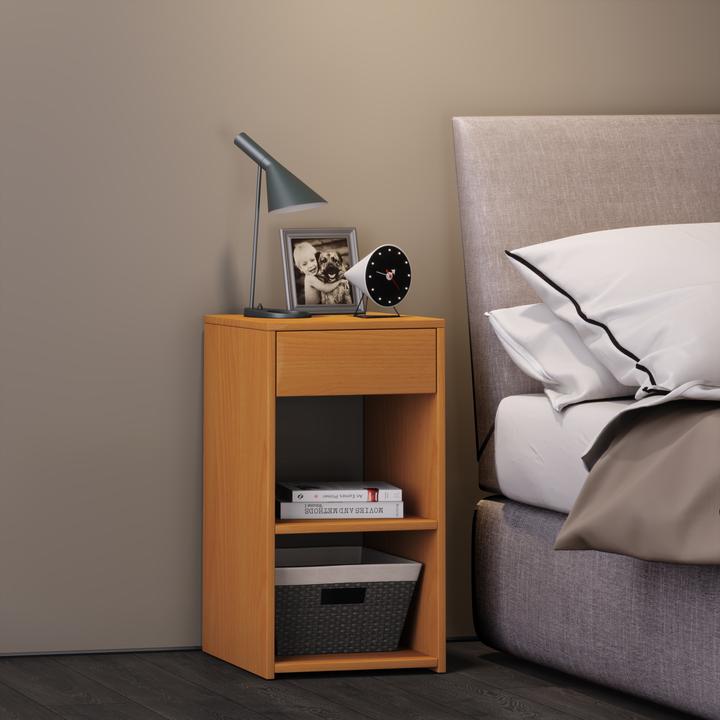 Produktbild VCM Holz Nachttisch Sledo Maxi mit Schublade (35 x 35 x 65 cm)