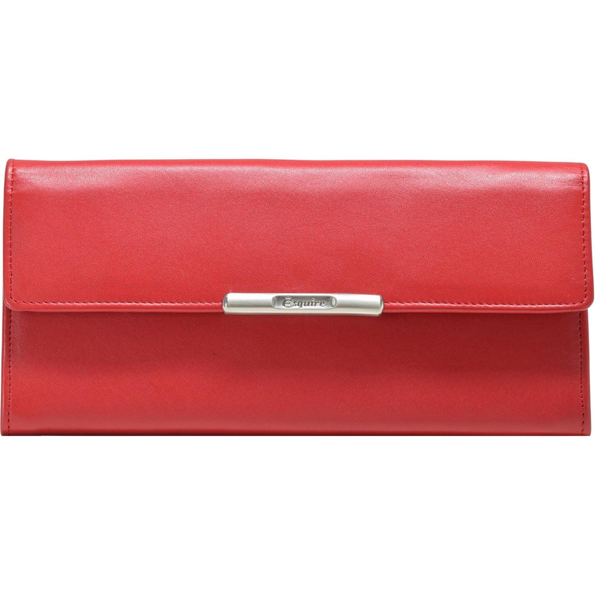 Esquire, Damen, Portemonnaie, Helena Geldbörse Leder 18 cm, Rot
