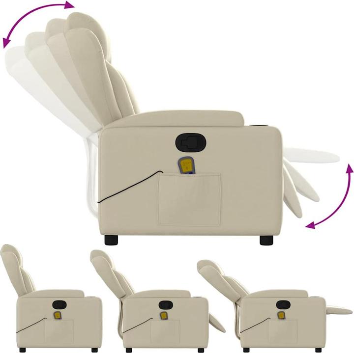 Immagine prodotto vidaXL Sedia da massaggio in similpelle crema, colore: crema, materiale